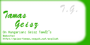 tamas geisz business card